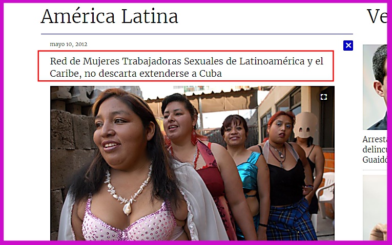Rede de Mulheres Trabalhadoras do Sexo da América Latina e do Caribe, não descarta se estender a Cuba